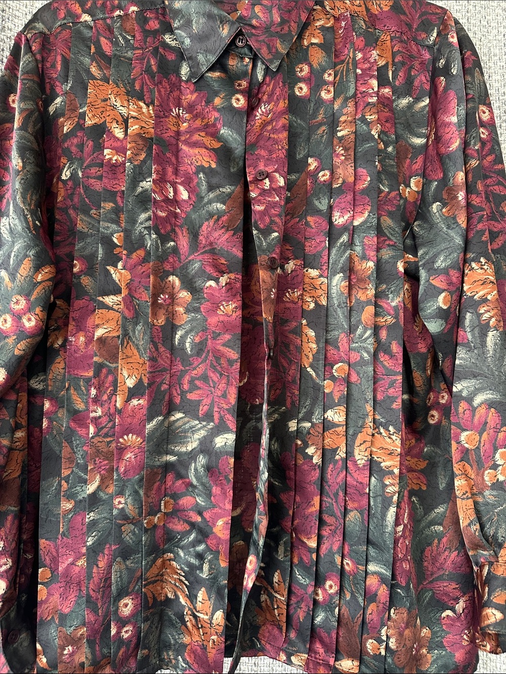 Fall Color Floral Blouse - Picture 5 of 10